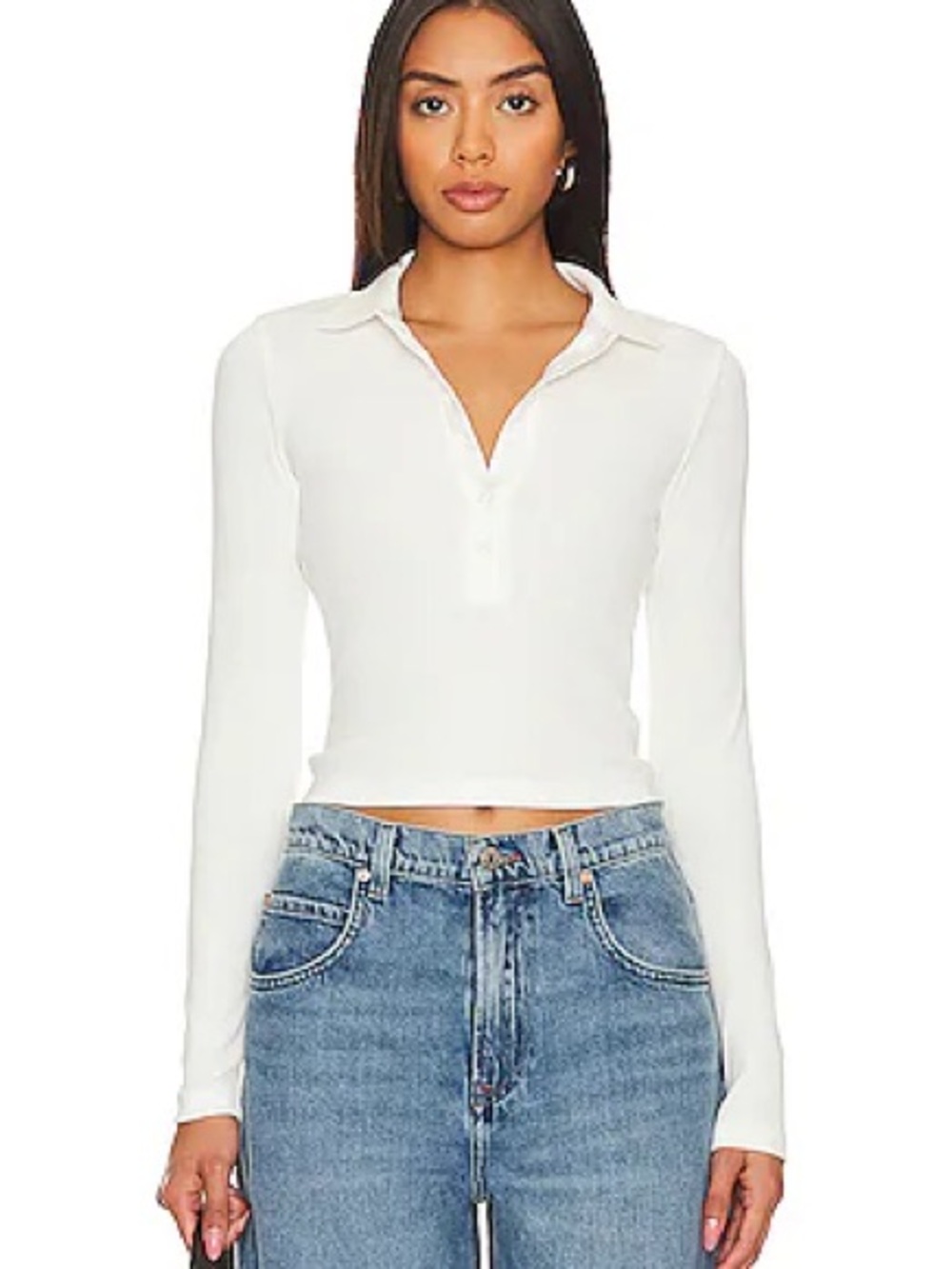 AllSaints Hallie LS Polo size 6 NWOT